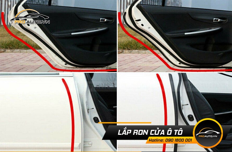 Thực hiện lắp gioăng cao su nẹp cửa