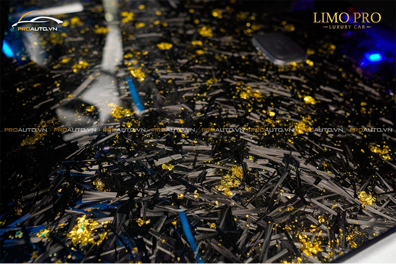 Mẫu ghế sàn Carbon nhũ vàng sang trọng, đẳng cấp