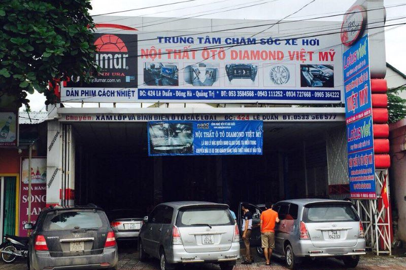 Nội thất ô tô Diamond Việt Mỹ - Địa chỉ dán phim cách nhiệt ô tô tại Quảng Trị