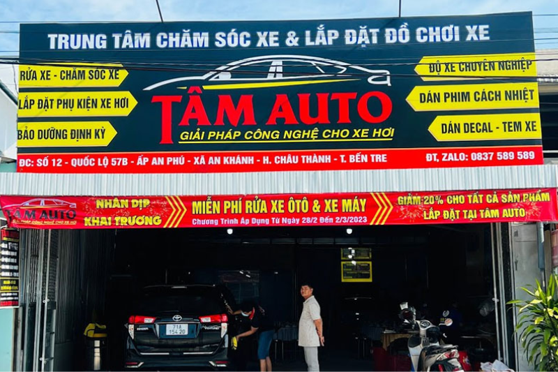 Tâm Auto - Địa chỉ dán phim cách nhiệt ô tô tại Bến Tre