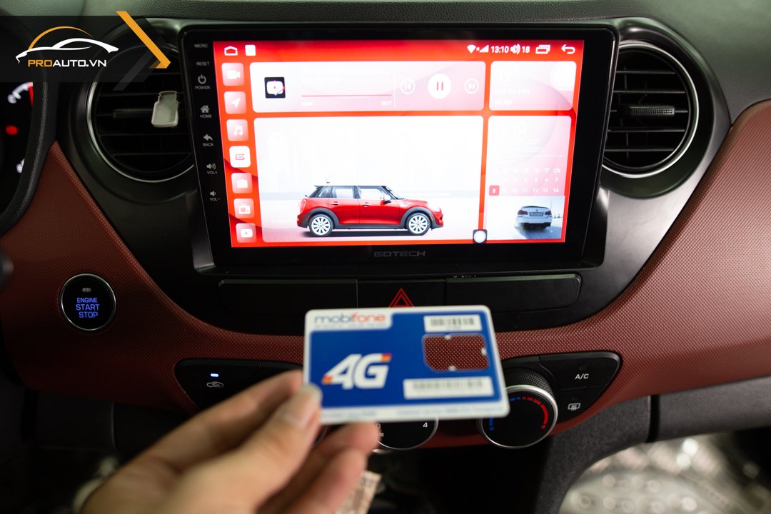 Màn hình Android ô tô tích hợp sim 4G