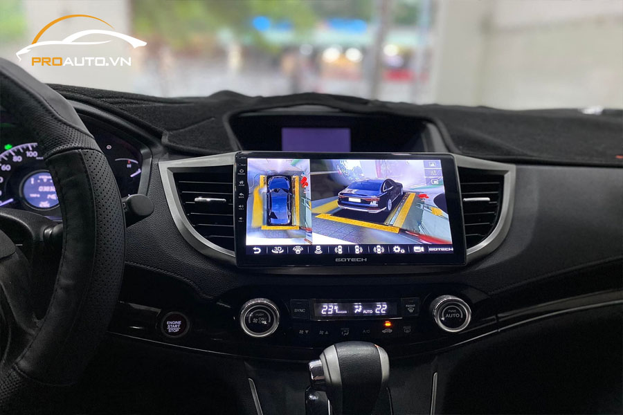 Màn hình Android ô tô tích hợp camera 360