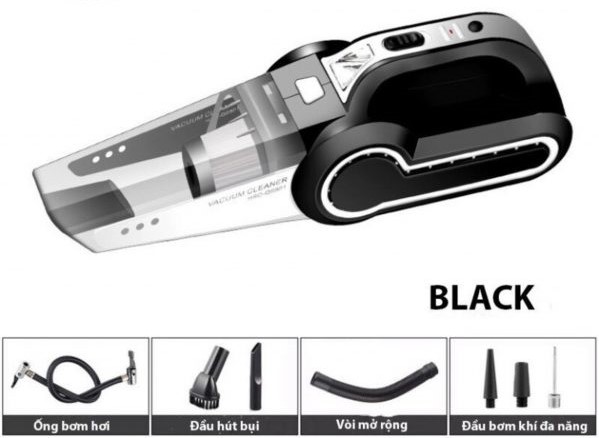 Hút bụi + Bơm hơi + Chiếu sáng + Đo áp suất