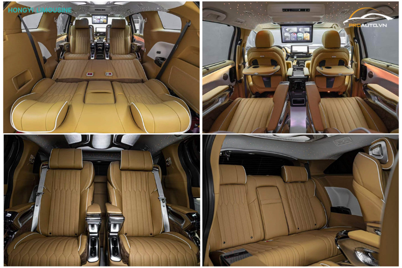 Độ ghế Limousine Toyota Sienna màu nâu đầy bình yên, nhẹ nhàng