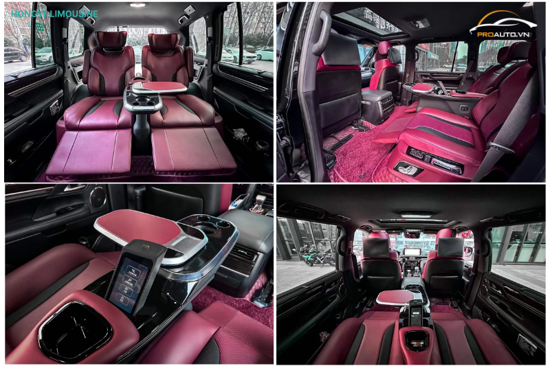 Độ limousine cho xe Toyota với màu violet lạ mắt