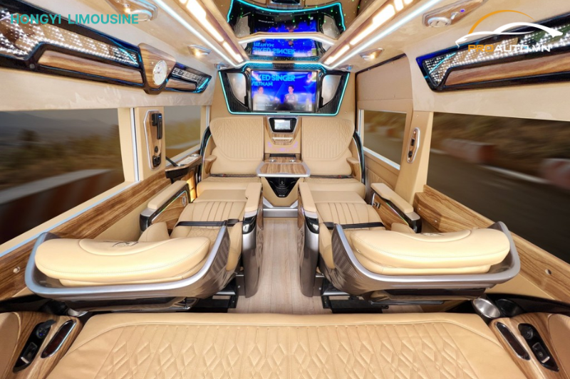 Độ xe Limousine cho dòng xe 9 chỗ và 16 chỗ