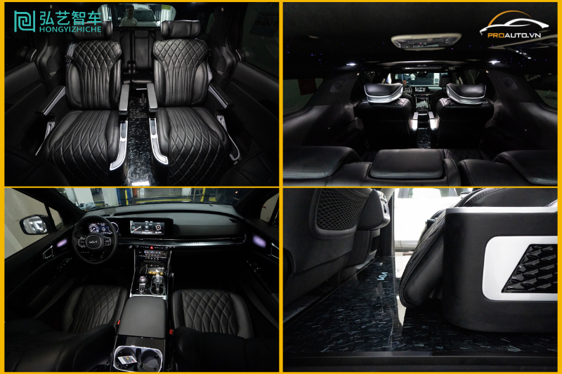 Độ xe Limousine màu đen huyền bí