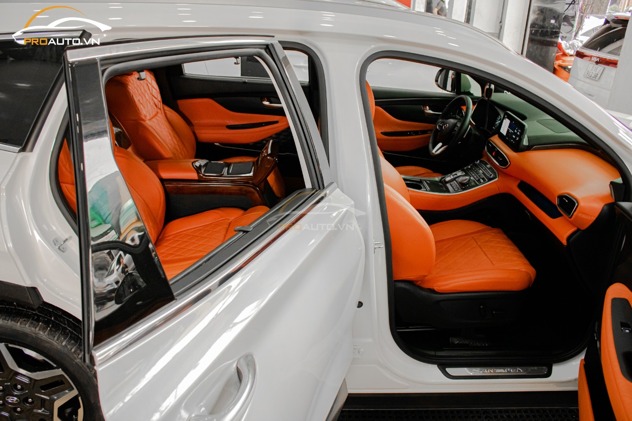 Độ ghế Limousine Santafe tại Proauto.vn