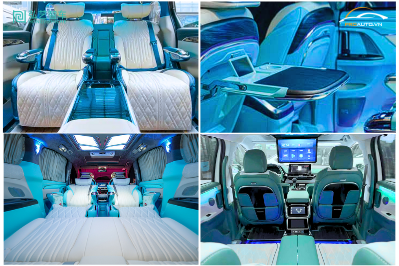 Độ ghế Limousine xe 7 chỗ gói royal