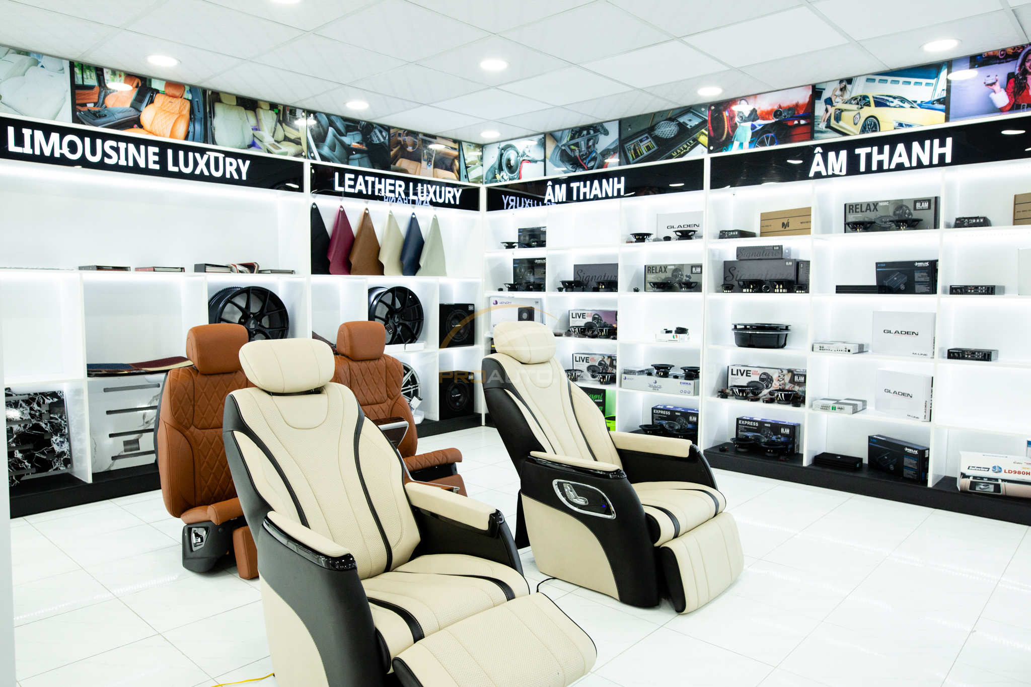 Phòng trưng bày các mẫu ghế Limousine tại Proauto.vn