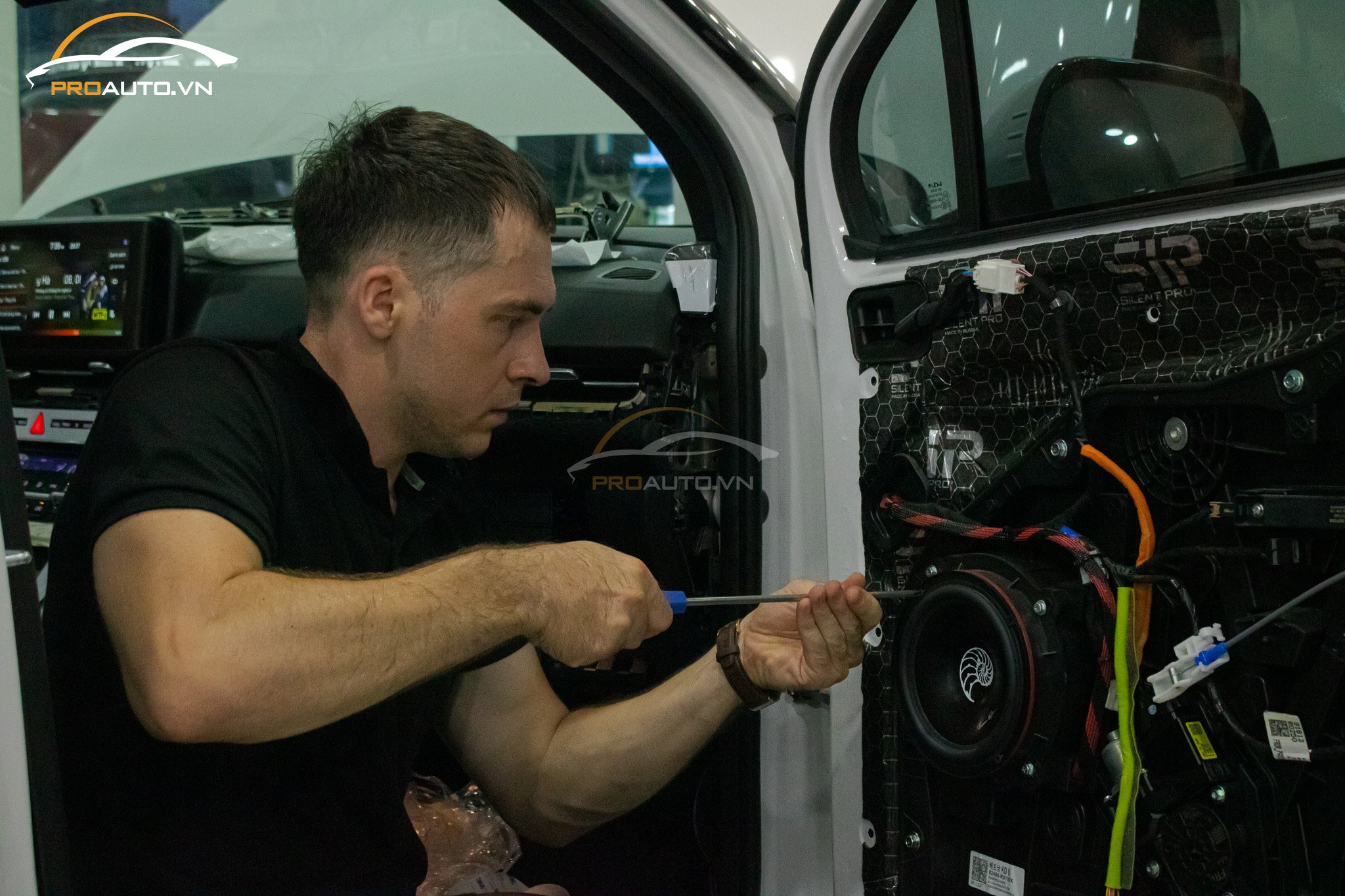 Độ âm thanh cho xe Kia Carnival