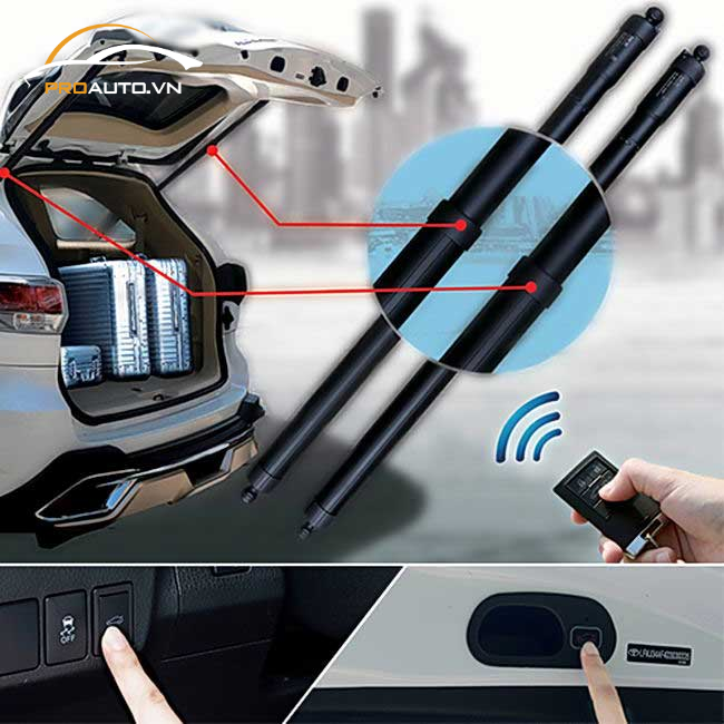 Đa dạng nút bấm đóng mở cốp tự động