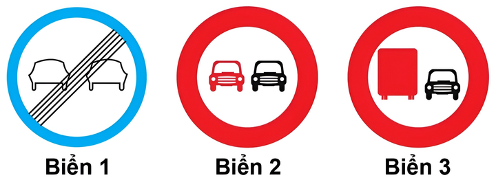Biển báo giao thông đường bộ - Biển báo cấm vượt và biển hết cấm vượt