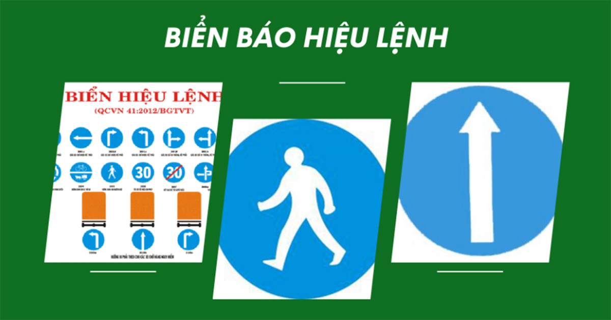 Biển báo hiệu lệnh có đặc điểm gì?