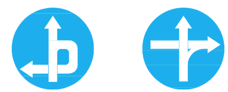 Biển số R.308 (a,b) - Tuyến đường cầu vượt cắt qua