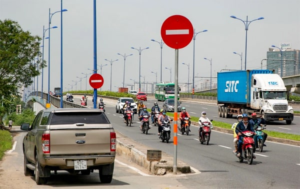 Vị trí đặt biển báo cấm đi ngược chiều