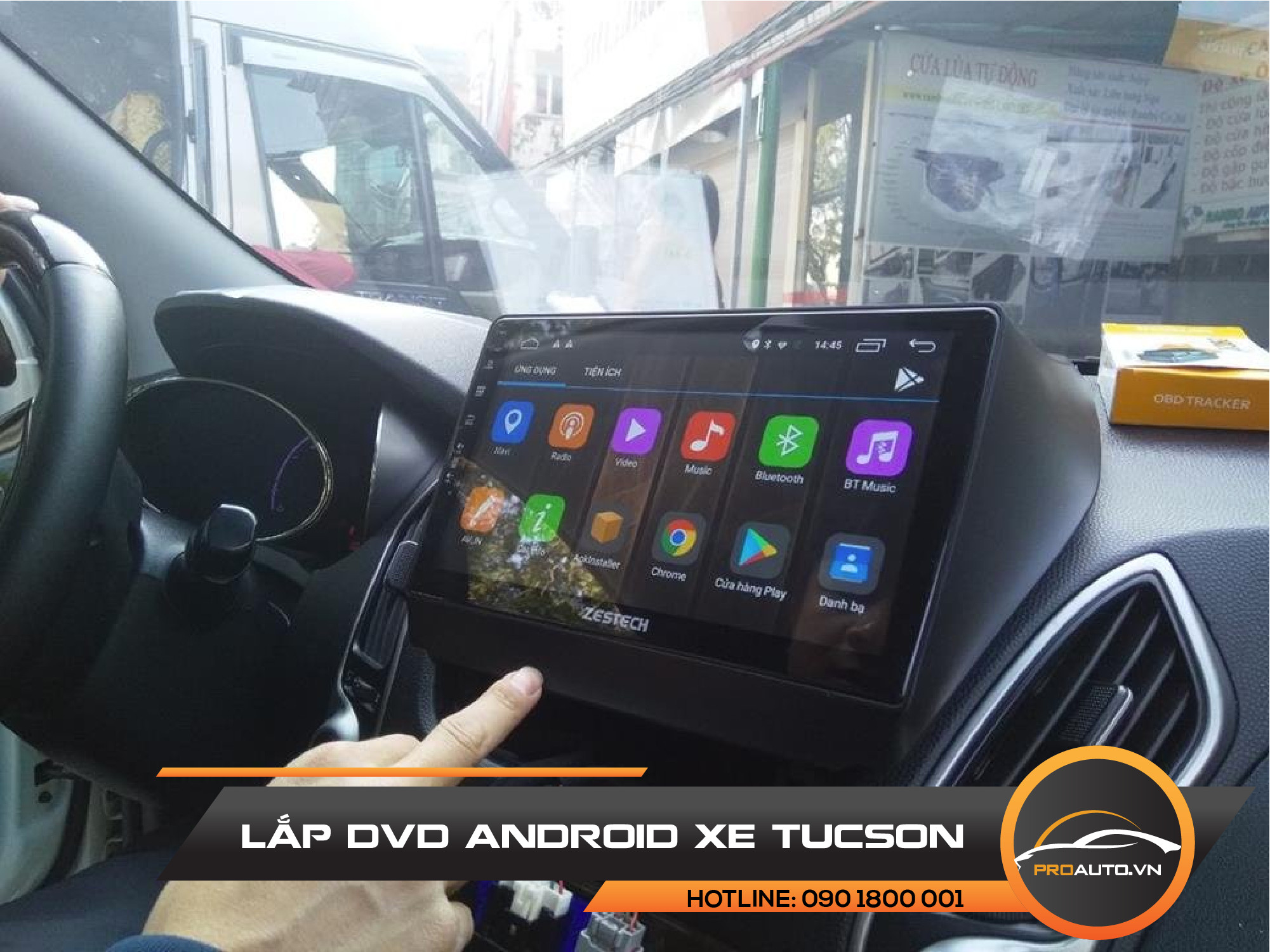 Màn hình Android xe Tucson - Tích hợp đa nhiệm ứng dụng