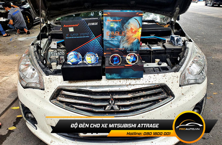 Độ Đèn Xe Mitsubishi Attrage - Ảnh 5
