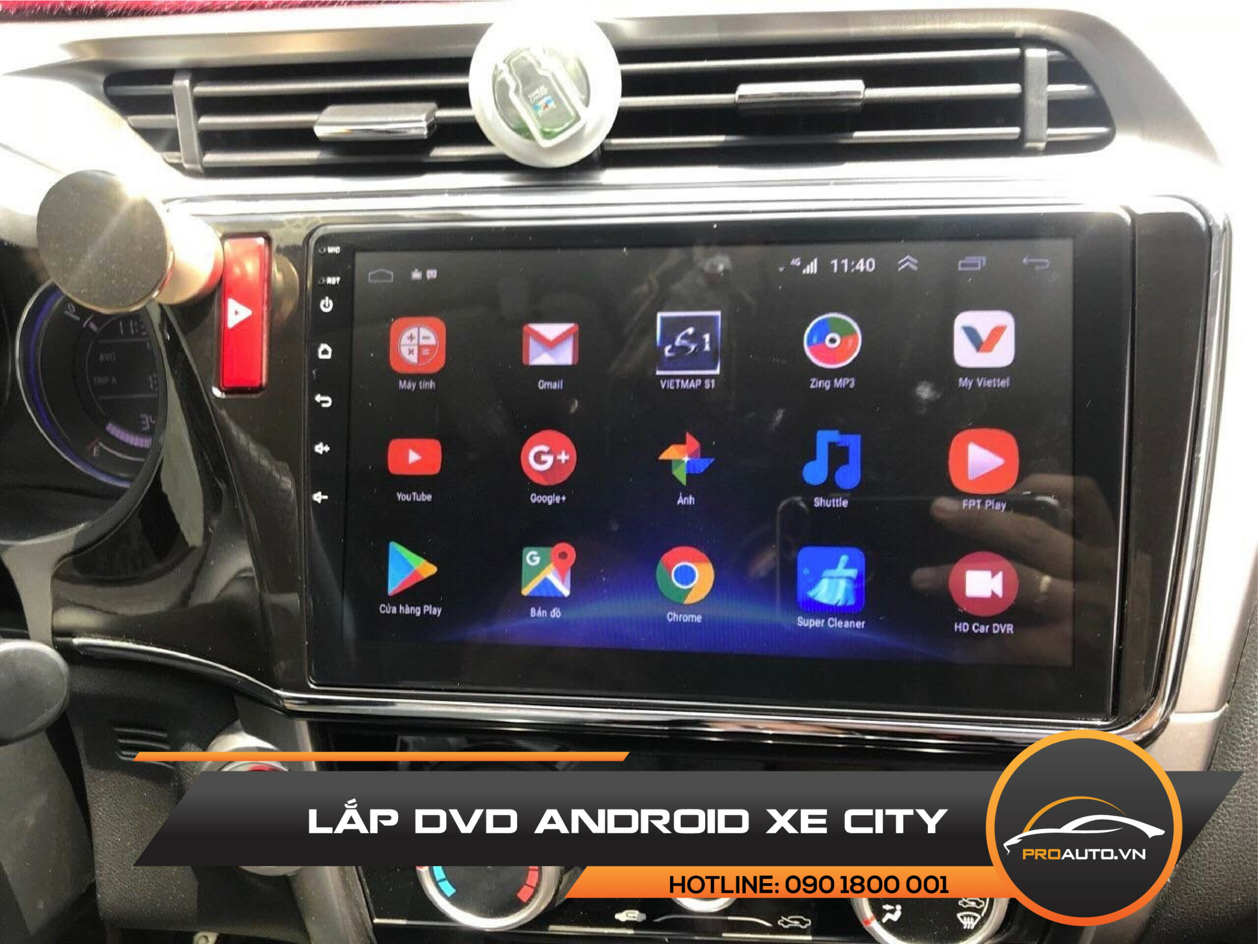 Màn hình Android xe City - Đa nhiệm ứng dụng