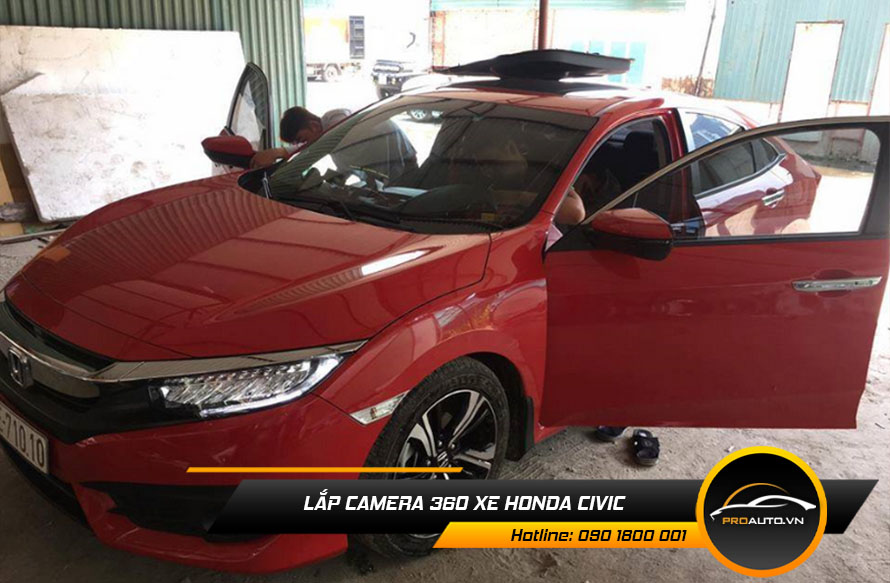 Nâng cấp và lắp camera 360 độ xe Honda Civic