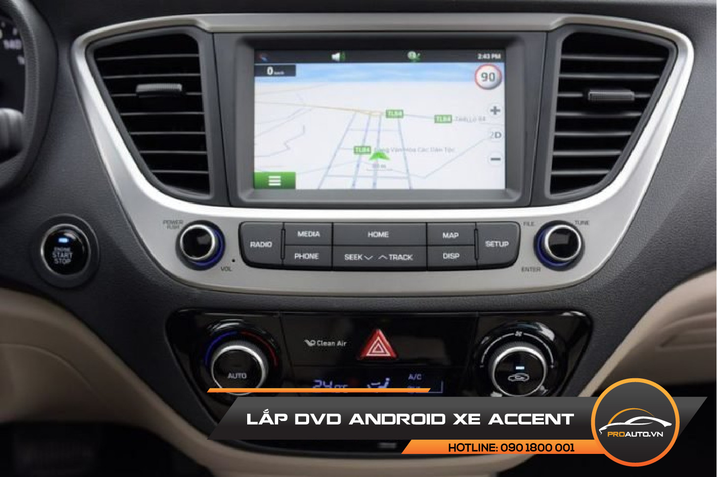 Màn hình Android xe Accent