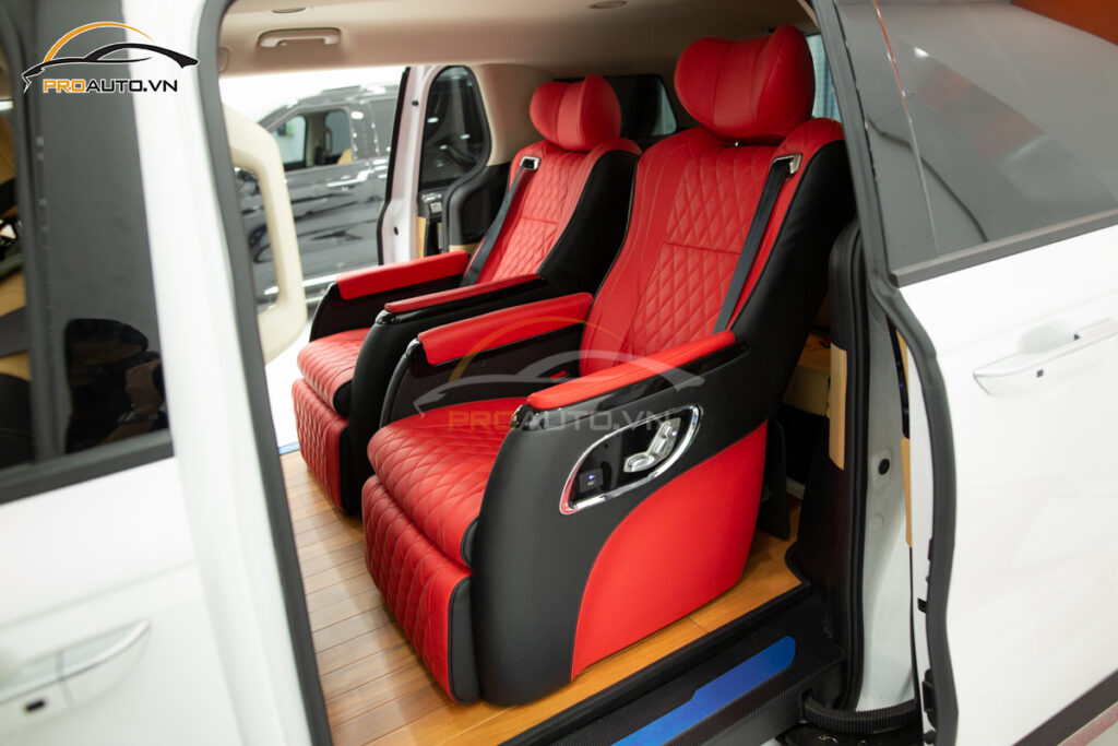 cách độ ghế Limousine xe Kia Carnival