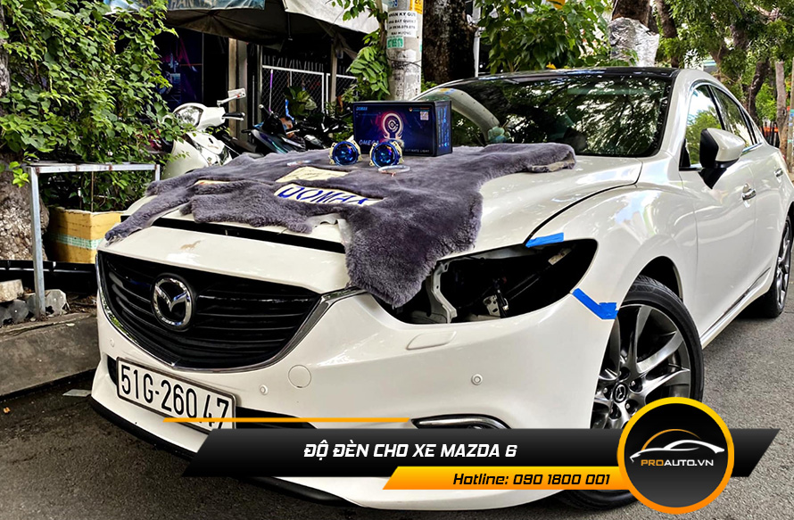Độ đèn xe Mazda 6 - Nâng cấp đèn pha cho xe