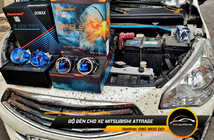 Độ Đèn Xe Mitsubishi Attrage - Ảnh 4