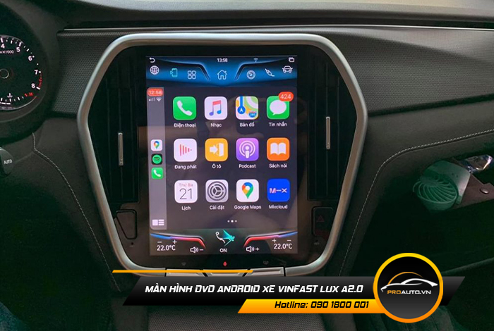 Nâng cấp màn hình Android xe Vinfast Lux A2.0