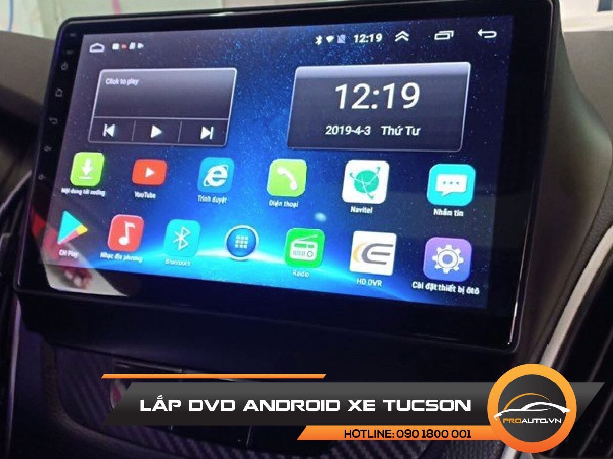 Màn hình android cho xe Tucson - Hình ảnh sắc nét