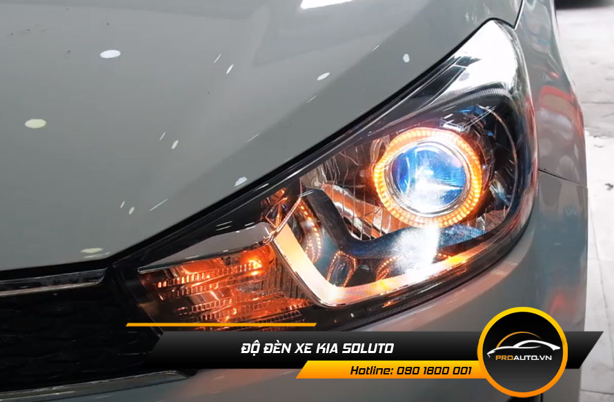Độ Đèn Xe Kia Soluto - Ảnh 4