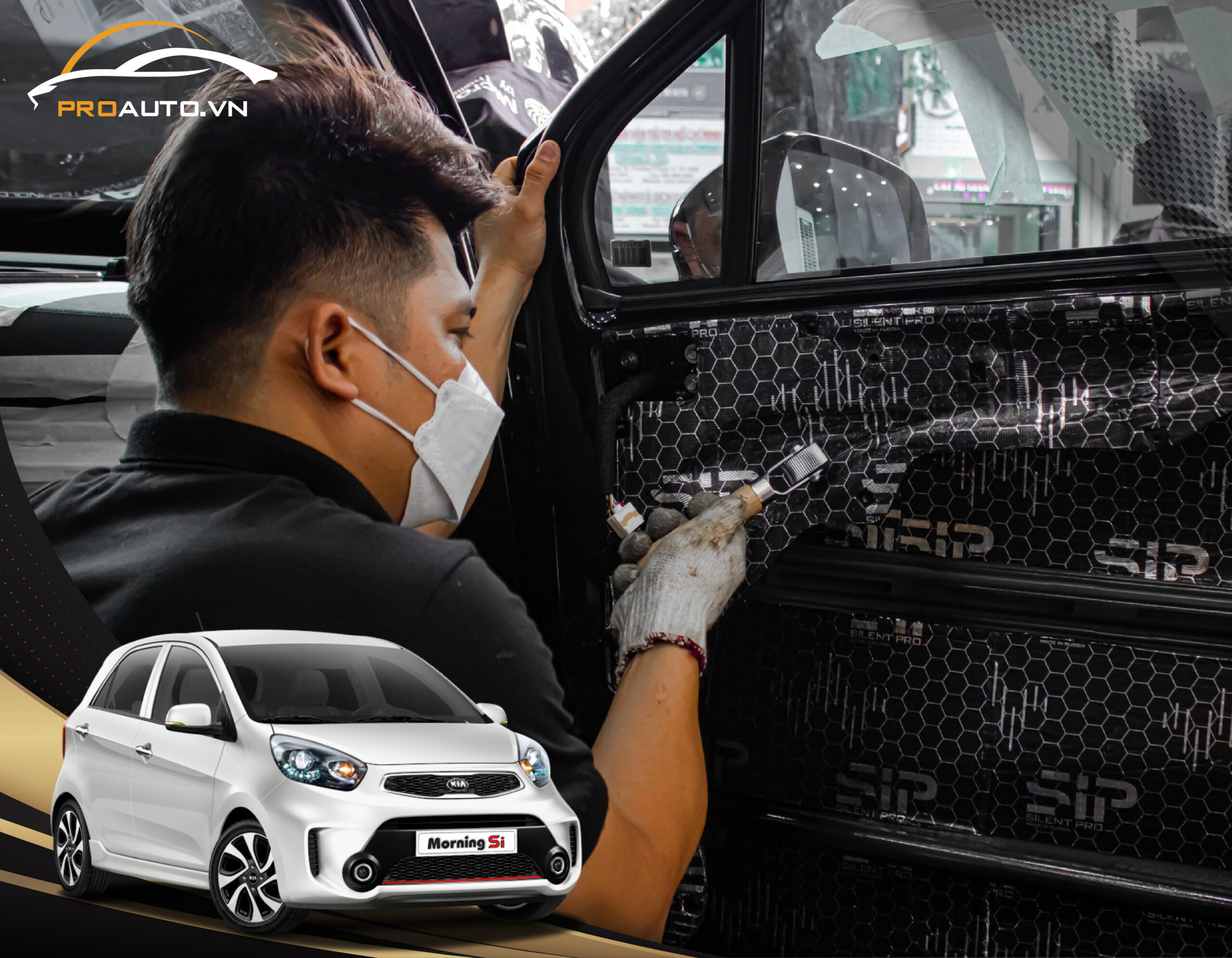 Cách Âm Xe Kia Morning