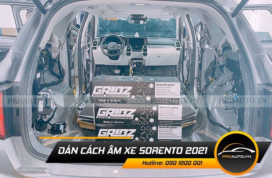 Vật liệu Gribz dán cách âm xe Kia Sorento