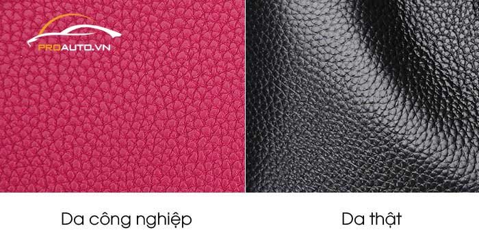Da công nghiệp với da thật
