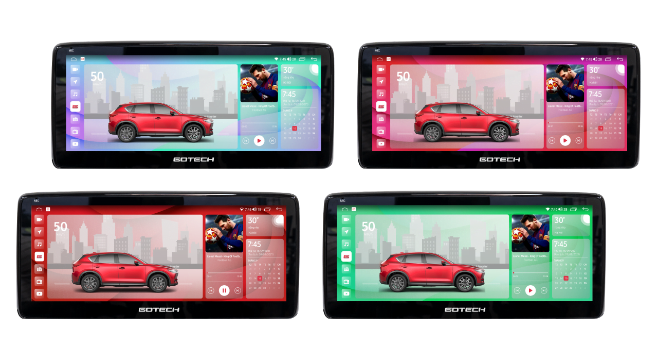 Giao dien man hinh o to thong minh GOTECH GT Mazda Pro