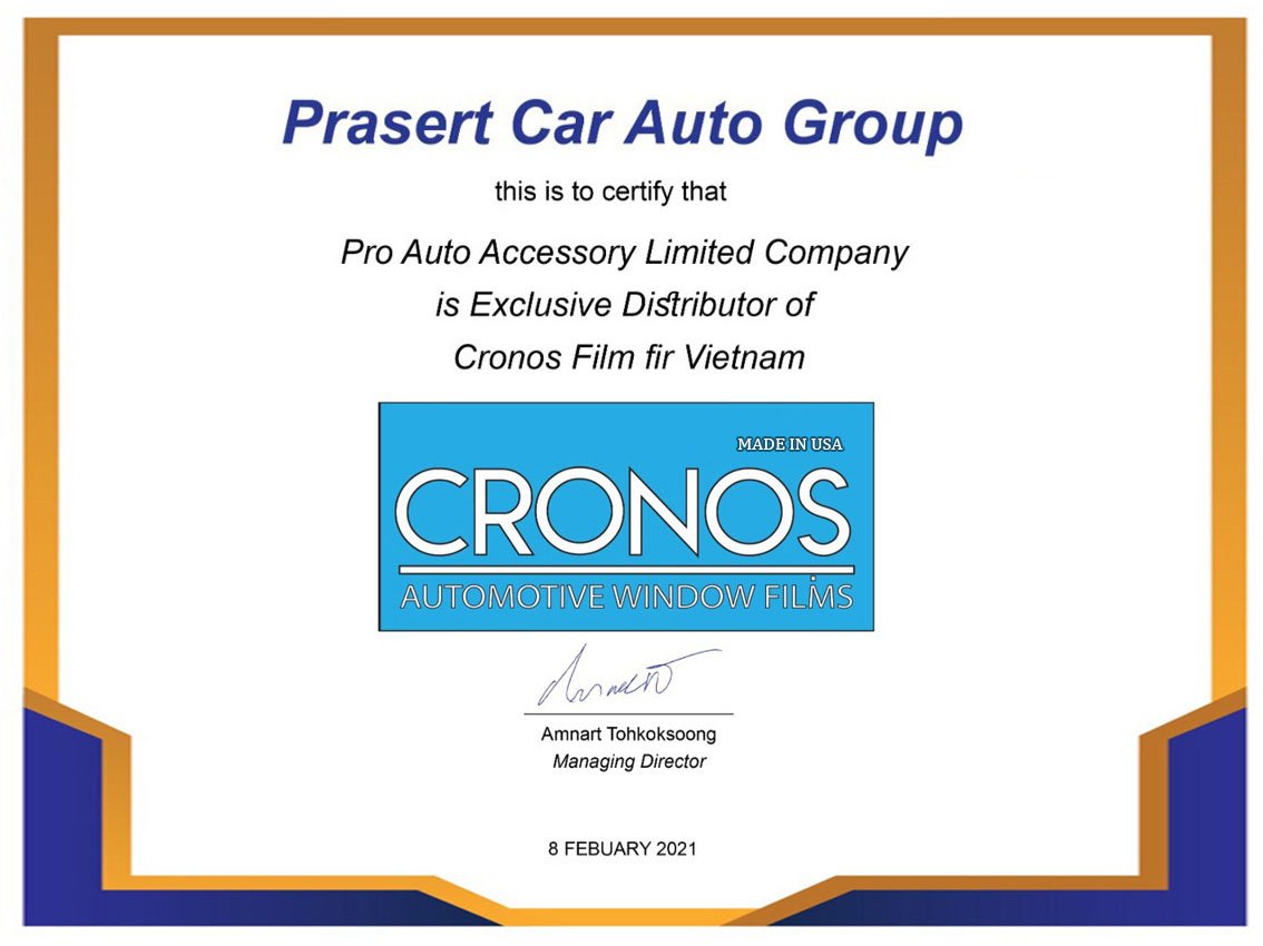 Giay chung nhan Cronos