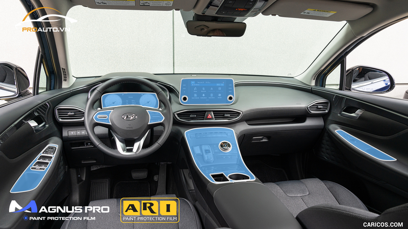 Các vị trí cần dán PPF nội thất của xe Hyundai Santafe