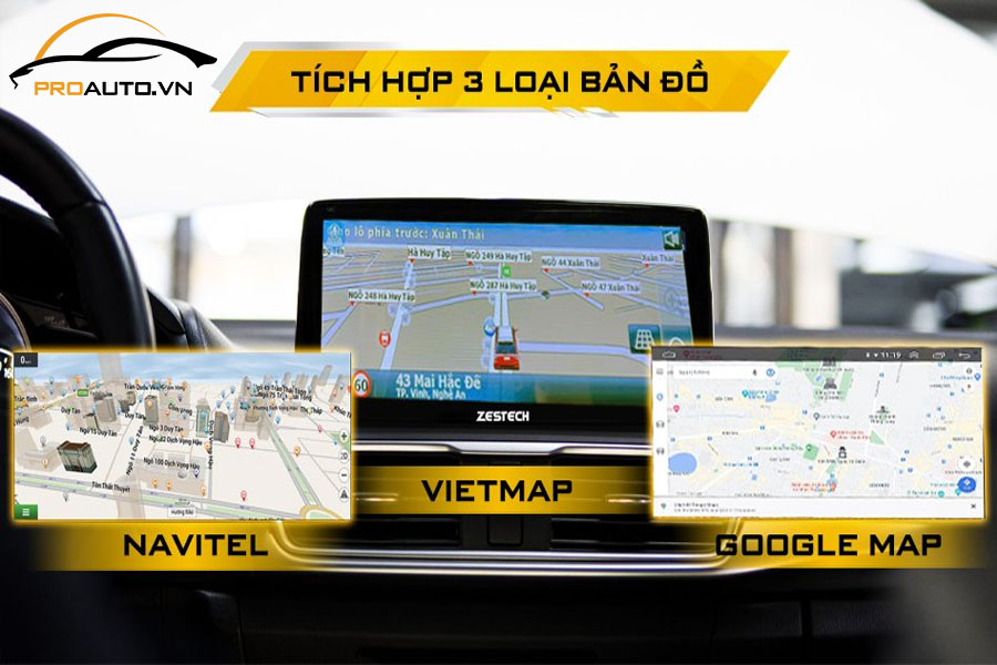 Tích hợp 3 loại bản đồ chỉ đường