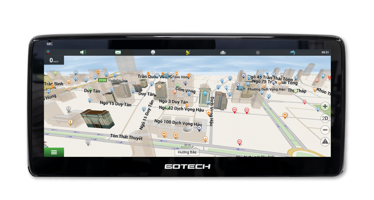 Man hinh nguyen khoi GT Mazda Pro cai dat cac phan mem dan duong thong minh