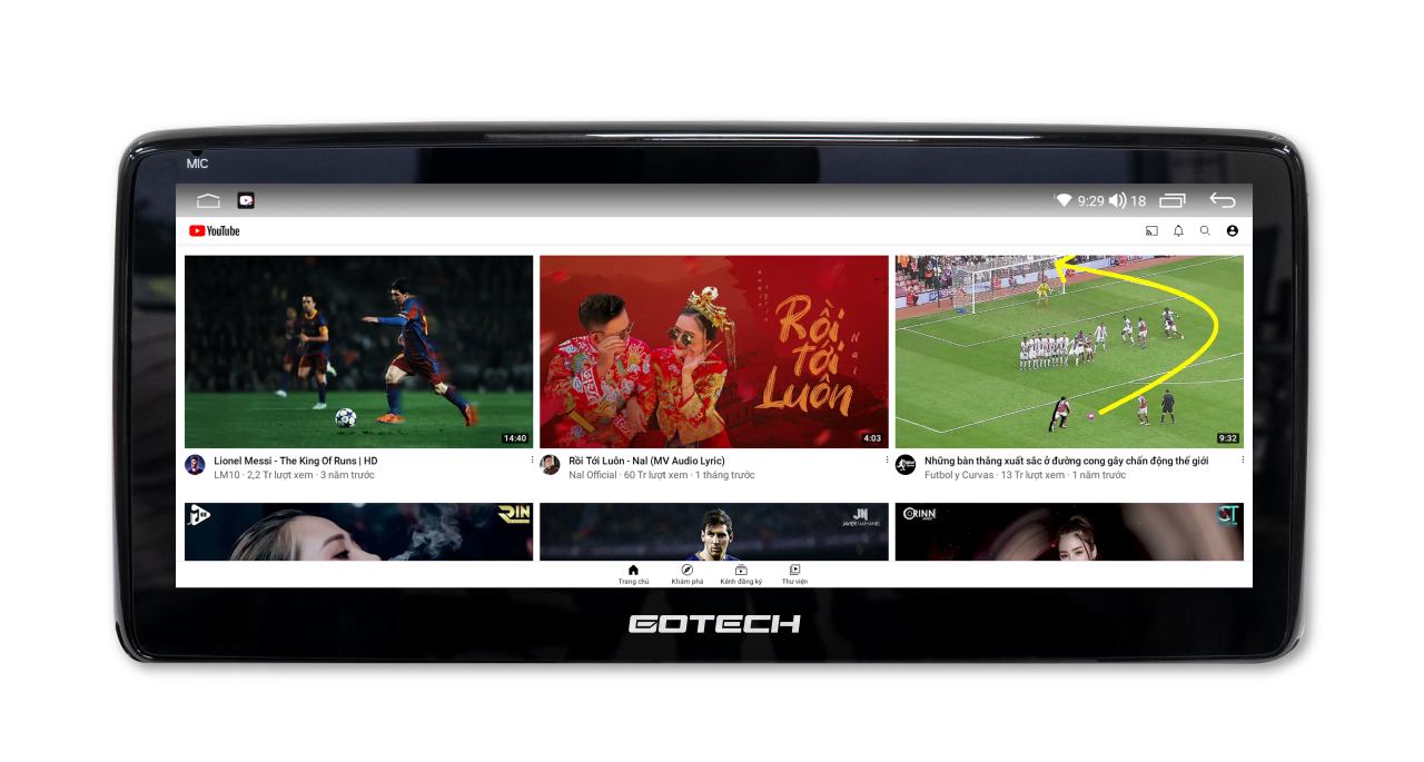 Nghe nhac giai tri da phuong tien voi man hinh o to thong minh GT Mazda Pro 1