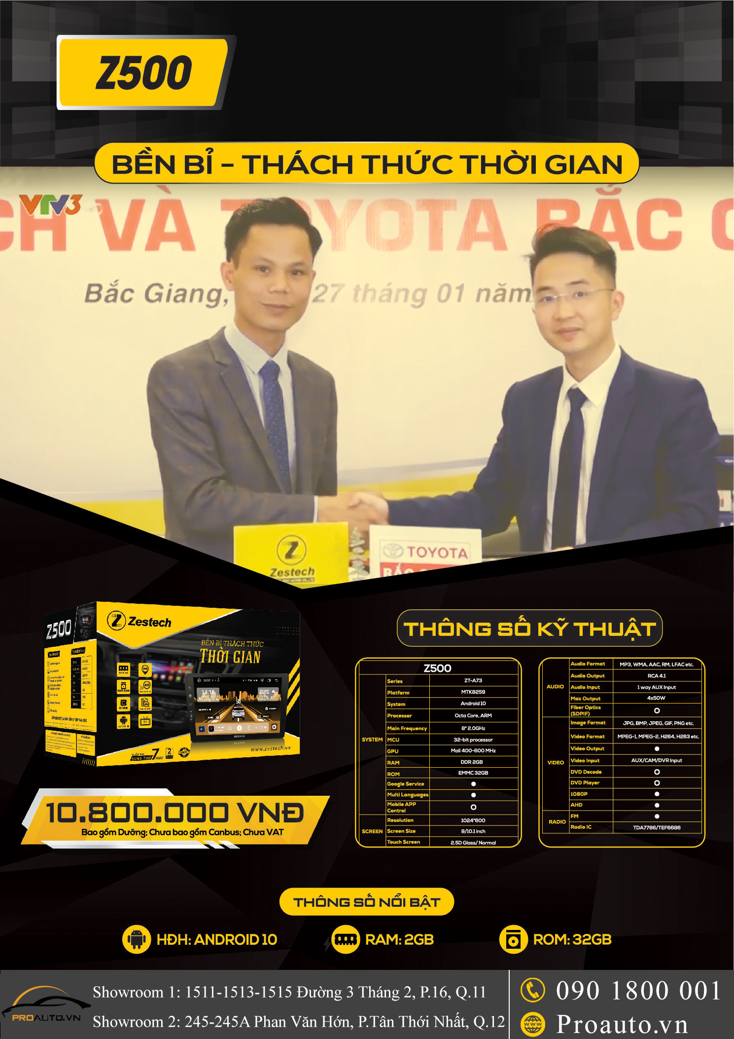 Bảng giá màn hình Zestech Z500