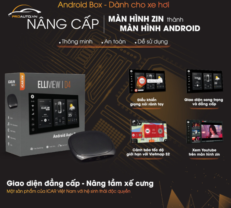 Android Box Elliview D4 biến giao diện màn hình đẳng cấp hơn