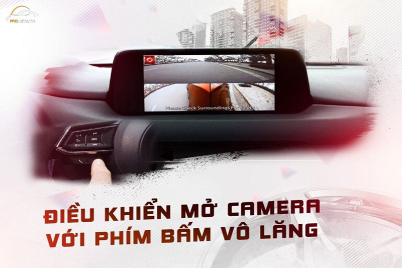 Bấm nút camera trên vô lăng giúp thao tác linh hoạt