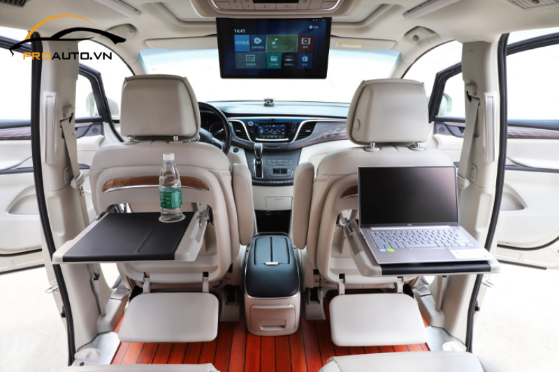 Bàn xếp Multifunctional Rear Table 1.0 mang đến vẻ đẹp sang trọng cho ô tô