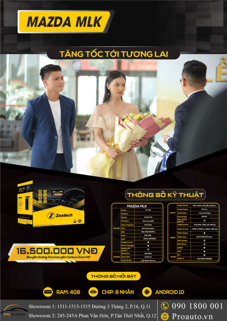 Bảng giá màn hình Mazda MLK