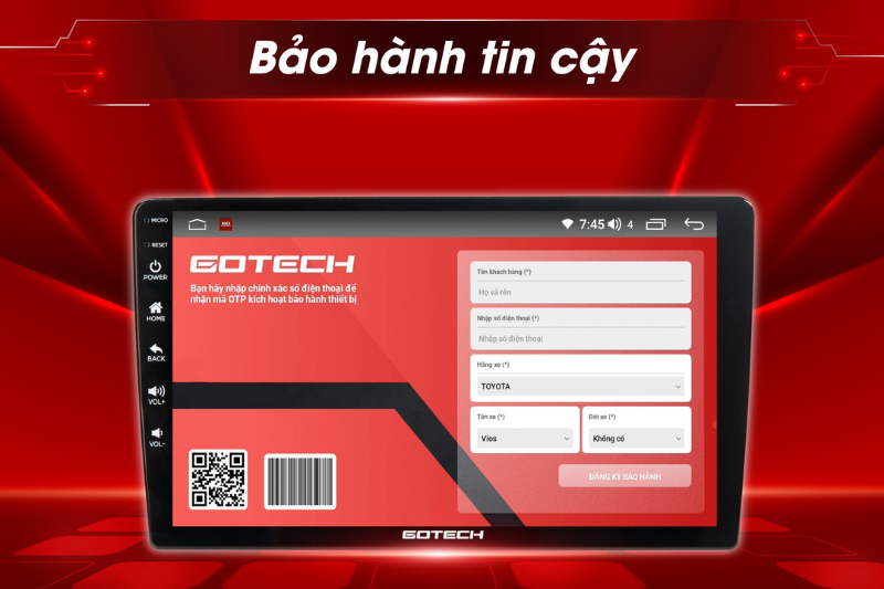 Bảo hành thiết bị điện tử Gotech rất tiện lợi