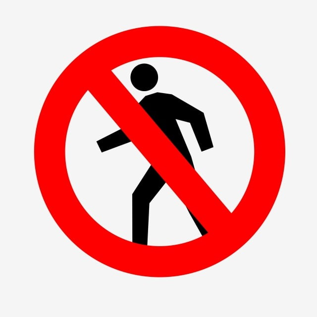 Biển báo cấm người đi bộ là gì?