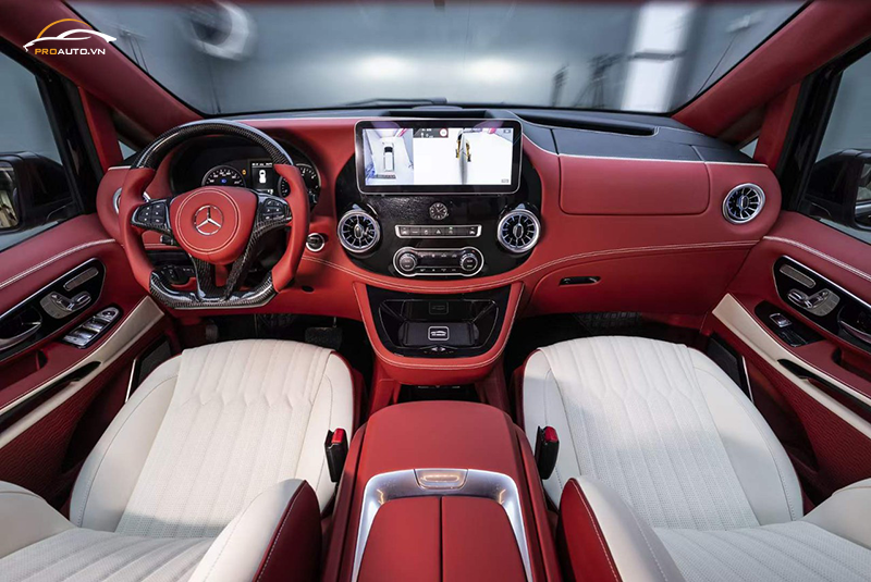 Bọc da đổi màu nội thất cho xe Mercedes V220 