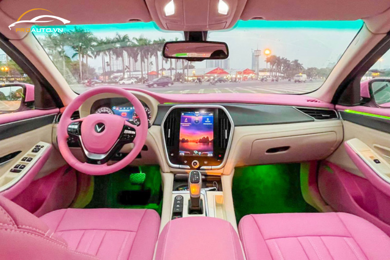 Bọc da đổi màu nội thất xe Vinfast Lux A2.0