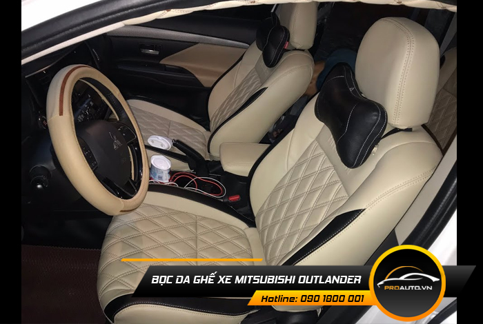 Chọn màu sắc bọc ghế da  Mitsubishi Outlander
